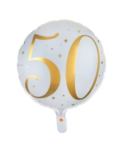 Globo Foil 45cm Numero 50 Oro Helio 0.015 m3 ***OFERTA DTO NO ACUMULABLE