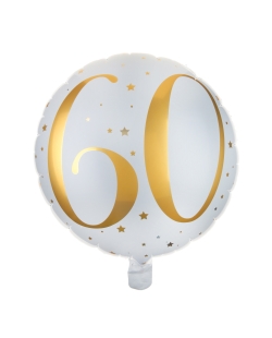 Globo Foil 45cm Numero 60 Oro Helio 0.015 m3 ***OFERTA DTO NO ACUMULABLE