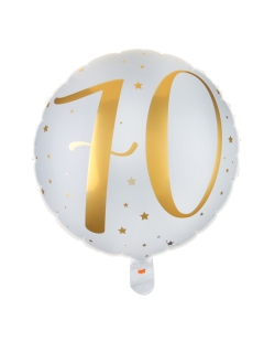 Globo Foil 45cm Numero 70 Oro Helio 0.015 m3 ***OFERTA DTO NO ACUMULABLE