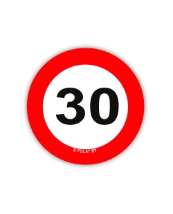 Confeti Xl Señal Trafico Nº 30 Plastico