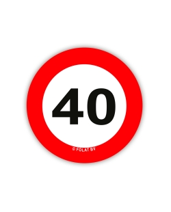 Confeti Xl Señal Trafico Nº 40 Plastico