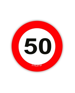 Confeti Xl Señal Trafico Nº 50 Plastico