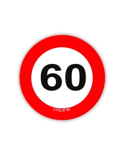 Confeti Xl Señal Trafico Nº 60 Plastico