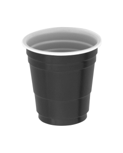 Vasos Chupito Negro Plastico