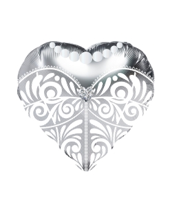 18 Forma Corazon Vestido Novia 45cm