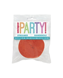 Serpentina Crepe Naranja 24,7m Papel