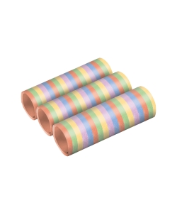 Serpentina Papel Rayas Color Pastel 0.7X400cm  