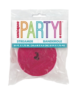 Serpentina Crepe Fucsia 24,7m Papel