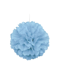 Deco Pom Pom Tisu Azul Pastel 40,6cm