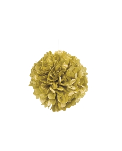 Deco Pom Pom Tisu Oro Metalizado 40,6cm