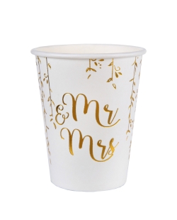Vasos Mr&Mrs Oro 7.8X9.7cm 27cl Carton ***OFERTA DTO NO ACUMULABLE