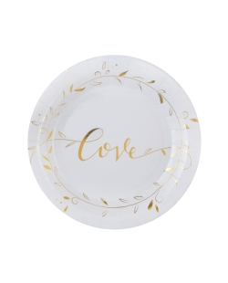Platos Love Oro 22.5cm Carton ***OFERTA DTO NO ACUMULABLE