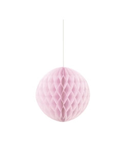 Deco Bola Nido Abeja Rosa Pastel 20,3cm