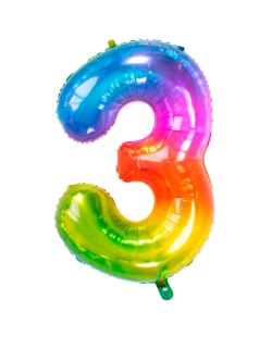 Forma Numero 3 Arcoiris Gominola 86cm ***OFERTA DTO NO ACUMULABLE