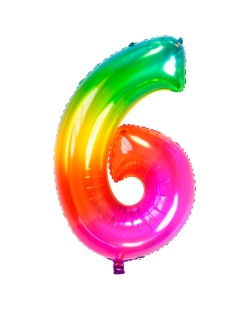 Forma Numero 6 Arcoiris Gominola 86cm ***OFERTA DTO NO ACUMULABLE