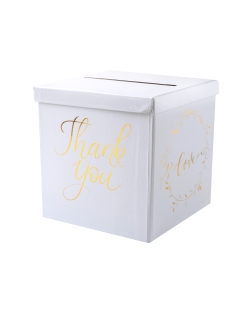 Hucha Love - Thank You Oro 20X20X20cm Carton ***OFERTA DTO NO ACUMULABLE
