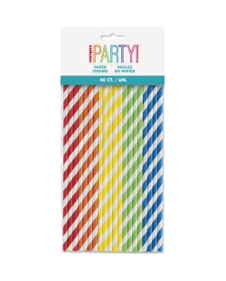 Pajitas Papel Colores Surtidos