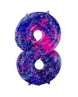 Forma Numero 8 Pintura Salpicada 86cm 