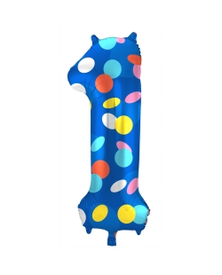 Forma Numero 1 Puntos Color 86cm 
