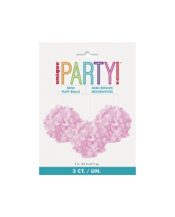 Deco Mini Pompones Tisu Rosa Pastel