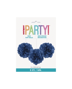 Deco Mini Pompones Tisu Azul Real