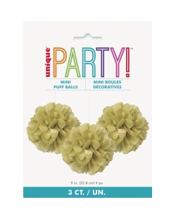 Deco Mini Pompones Tisu Oro
