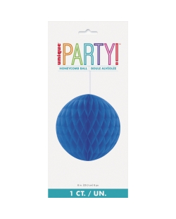 Deco Bola Nido Abeja Azul Real 20,3cm