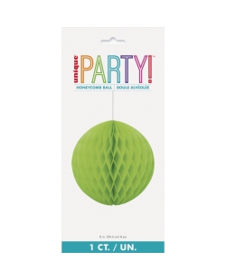 Deco Bola Nido Abeja Verde Lima 20,3cm