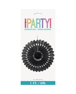 Deco Abanico Tisu Negro 40,6cm