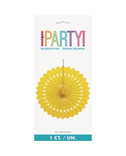 Deco Abanico Tisu Amarillo 40,6cm