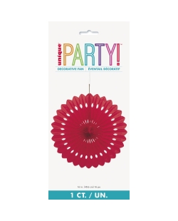 Deco Abanico Tisu Rojo Rubi 40,6cm