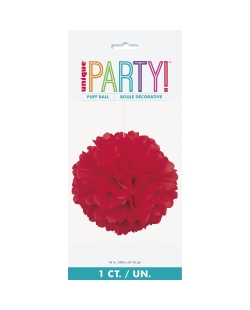 Deco Pom Pom Tisu Rojo Rubi 40,6cm