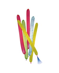 Globos Latex Cohete Con Tubo Papel 99cm 