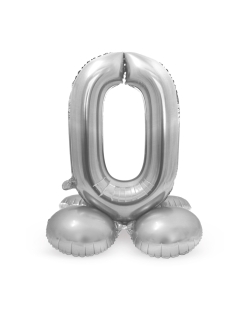 Forma Pie Numero 0 Plata 72cm
