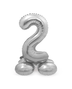Forma Pie Numero 2 Plata 72cm
