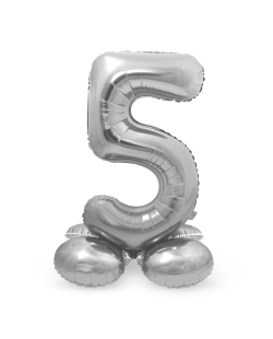 Forma Pie Numero 5 Plata 72cm