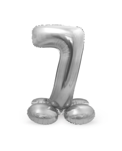 Forma Pie Numero 7 Plata 72cm