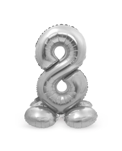 Forma Pie Numero 8 Plata 72cm