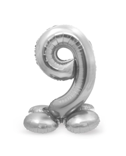 Forma Pie Numero 9 Plata 72cm