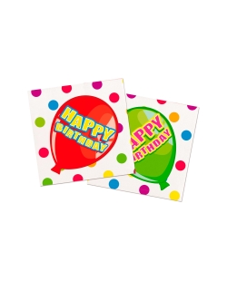 Servilletas Happy Bday Globos