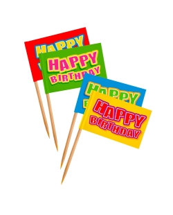 Palillos Happy Bday Bambu