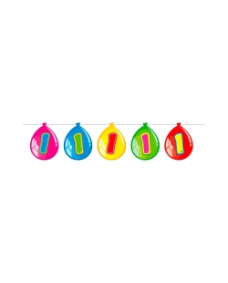 Banderin Globos Nº 1 Plastico 10m