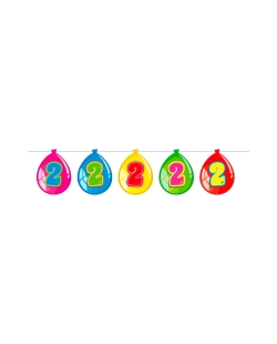 Banderin Globos Nº 2 Plastico 10m