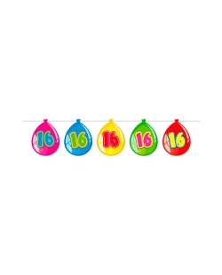 Banderin Globos Nº 16 Plastico 10m