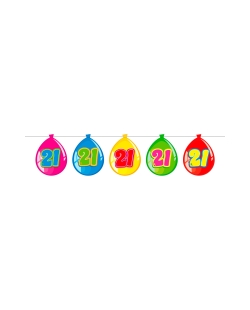 Banderin Globos Nº 21 Plastico 10m
