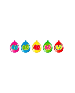 Banderin Globos Nº 40 Plastico 10m