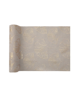 Camino Mesa Hojas Natural 28cm X 3m Algodon ***OFERTA DTO NO ACUMULABLE