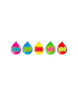 Banderin Globos Nº 100 Plastico 10m
