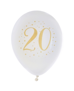 Globos Latex Numero 20 Oro 23cm Latex ***OFERTA DTO NO ACUMULABLE