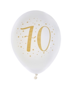 Globos Latex Numero 70 Oro 23cm Latex ***OFERTA DTO NO ACUMULABLE